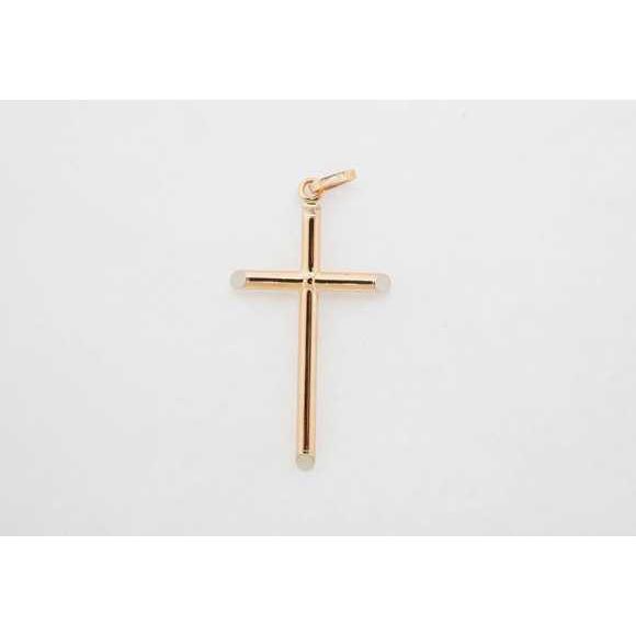 Other - Estate Sale 14k Rose Gold Cross Pendant Men's Vintage Pink Jewelry